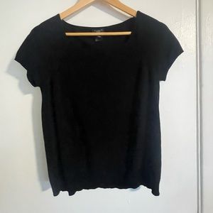 Talbots black square neck light weight sweater